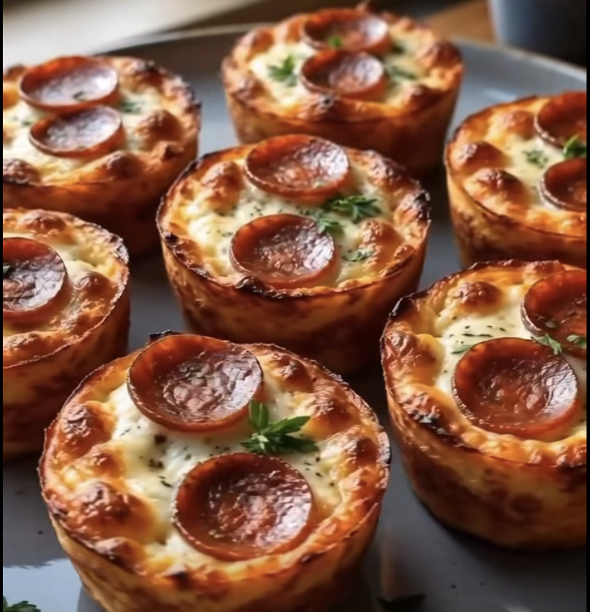 Cottage Cheese Pepperoni Pizza Cups