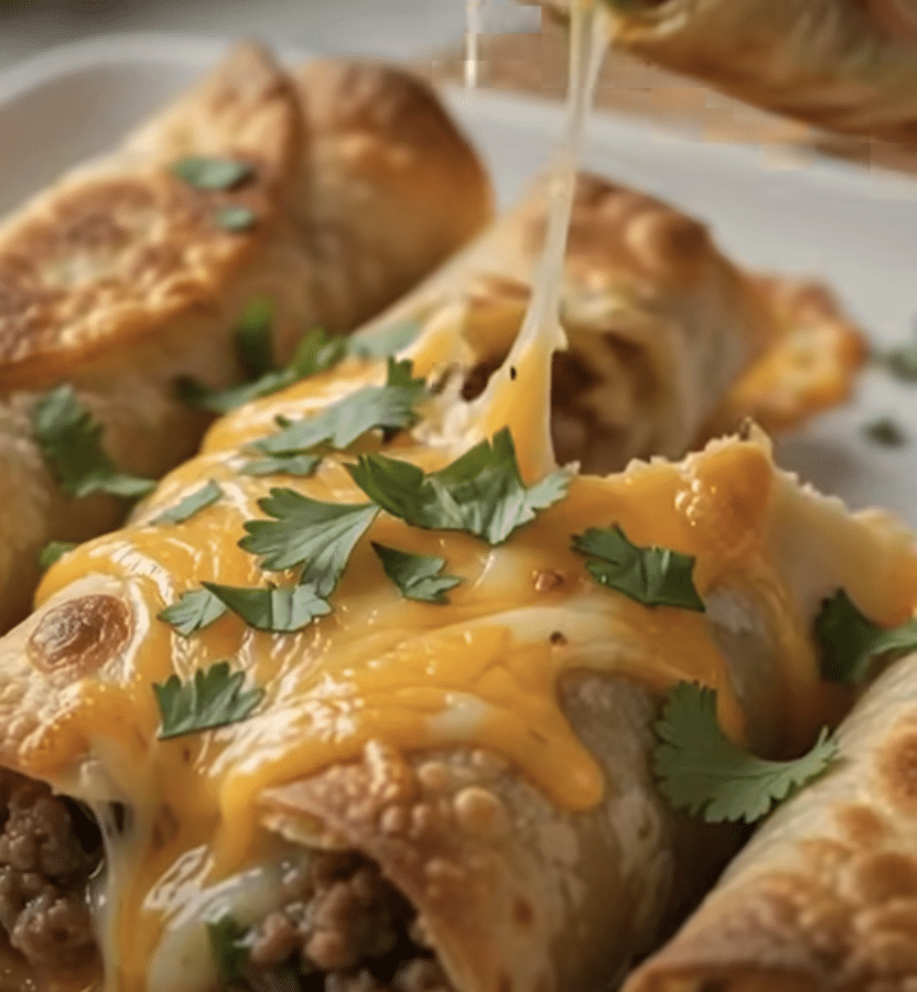 Zero-Tortilla Crispy Beef Taquito Rolls