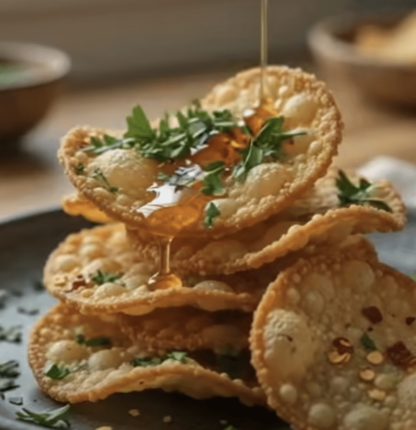 Crispy Cottage Cheese Hot Honey Chips