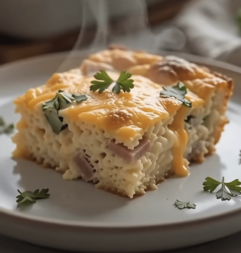 No-Bread Warm Cheesy Breakfast Bake